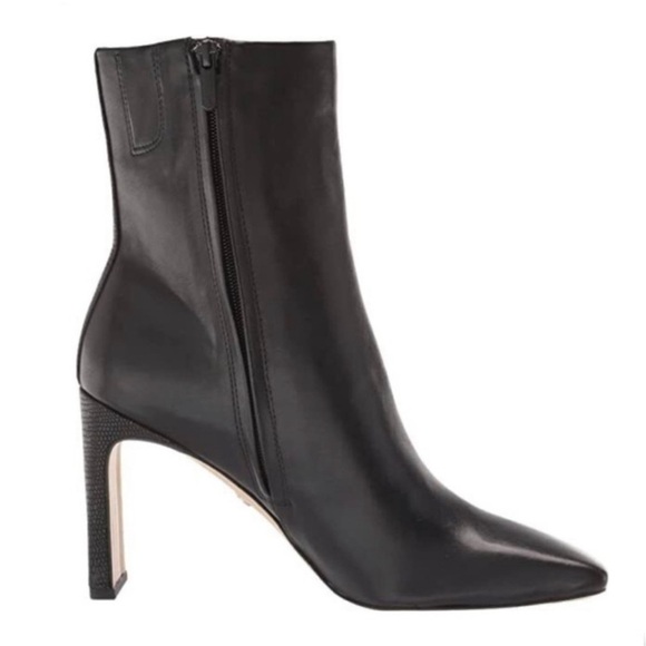 SAM EDELMAN $170 Women’s ANIKA Square Toe Leather Ankle Bootie Shoes Size 9 - Picture 3 of 8